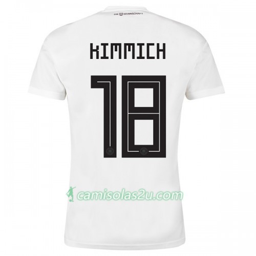 Camisolas de Futebol Alemanha Kimmich 18 Equipamento Principal Copa do Mundo 2018 Manga Curta Camisolas de Futebol Alemanha Kimmich 18 Equipamento Principal Copa do Mundo 2018 Manga Curta